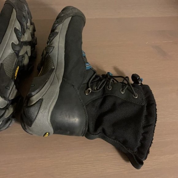 Keen Black Leather and Canvas Winter Hiking Boots - Women’s Size 6 - Picture 7 of 11